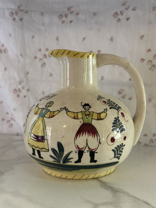 Henriot Primitive Folk Art Stoneware Pitcher|107645