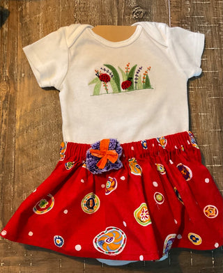 Ladybugs Onesie & Skirt Size 9 Mos RSV|5446