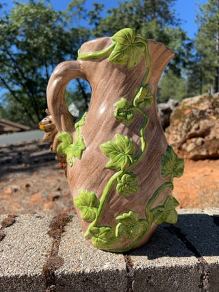 JP 11.5” vintage ceramic rooster water pitcher