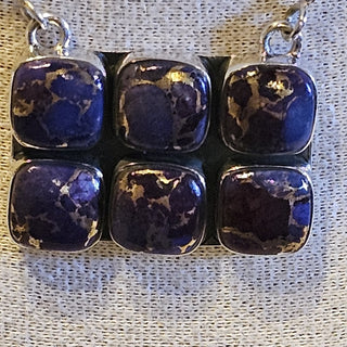 .925 purple mohave turquoise 6 stone 18 in necklace|90144