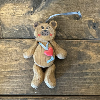 Vtg Kurt Adler Carved Wooden Bear Ornament MTS|125252