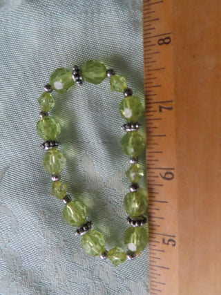 Lime green bead stretch bracelet RCD|120795