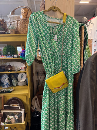 Green Print Boho Dress XL MTS|79275