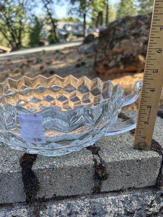 12F Fostoria Cube Design Large Trophy Bowl MTS|80944
