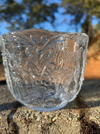 KW vintage Kosta Boda "Rhapsody" glass bowl designed by Kjell Engman in Sweden