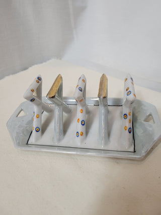 Vintage Lusterware Art Deco 4 Slice Toast Rack RCD|82866