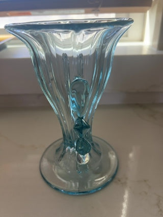 Vintage Fostoria "Baroque" Azure Blue Vase