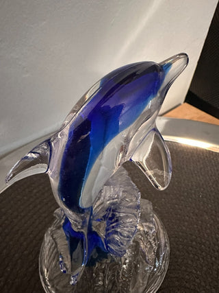 Dolphin HandBlown Sits on Tail MTS|91424