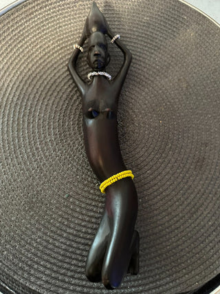 African Carved Ebony Woman MTS