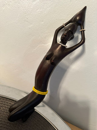 African Carved Ebony Woman MTS