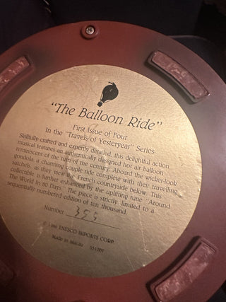 Enesco "The Balloon Ride" Hot Air Balloon, Around the world in 80 days Music Box  VV MTS