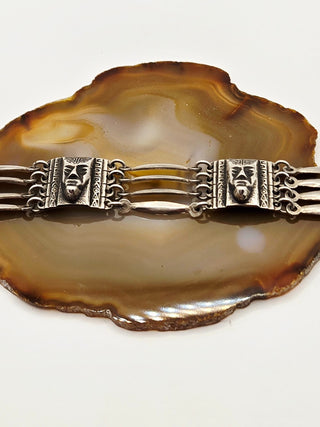 Mexican silver faces bracelet RSV|132407