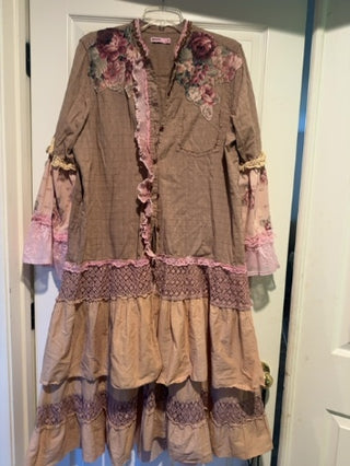 Boho duster patch work flooral