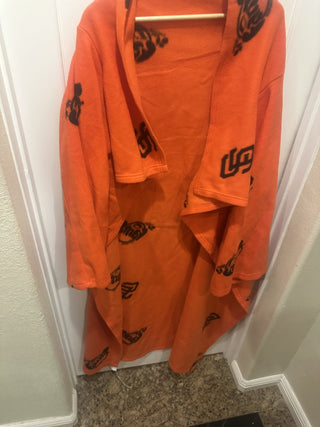 SF Giants Wearable Fleece Orange & Black Stadium Blanket Fanta SGA #62 VV MTS