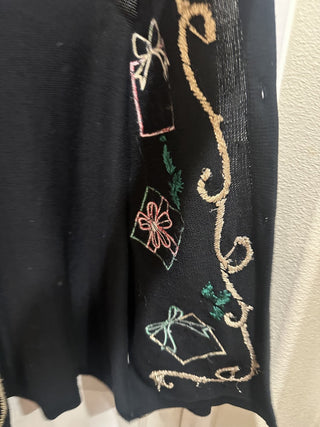 Theme Works Kikit Christmas Sweater Women S Beaded Sequin Embroider gift boxes #63 VV MTS|133079