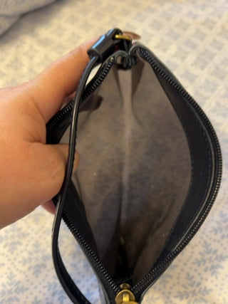 Vintage Sharif Blue Vinyl Coin/Cosemtics Zippered Pouch