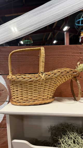 French Country Wicker Bottle Basket