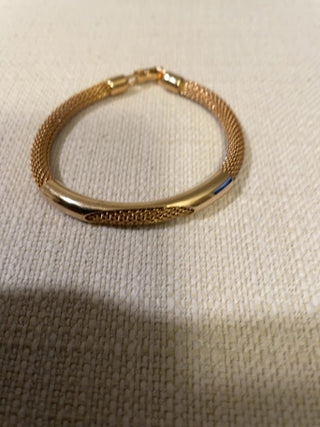 Goldtone mesh bangle bracelet