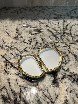 Antique French Limoges Handbag Trinket/Pill Box RCD