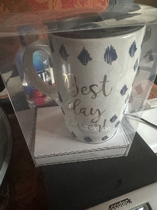 Best day ever tall big cup mug coffee tea brand new #62 VV MTS|76398