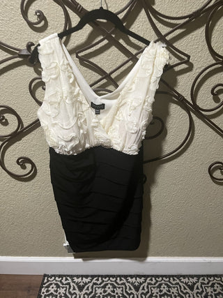 New with Tags Size 20W Women's Black & White Party/Cocktail Dress RCD