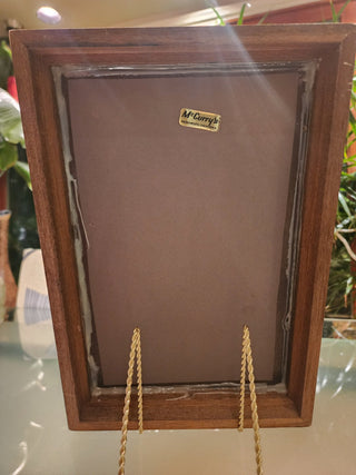 1970s Sailboat/Sunset Photo in Woodbox Frame RSV