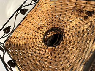 Basket Pedestal Metal/Weave MTS