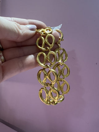 Gold Tone Pretzel Bracelet MTS|104001