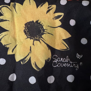 Vintage Sarah Coventry Polka Dot Floral Scarf MTS|120755