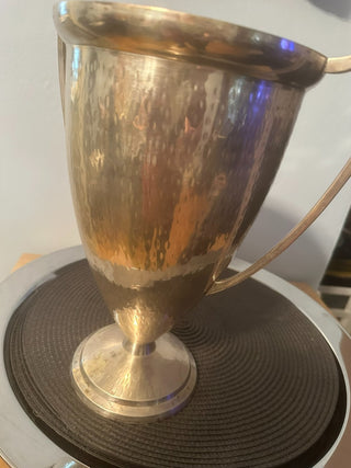 Vase Trophy Cup Hammered Silver Plated MTS|92386