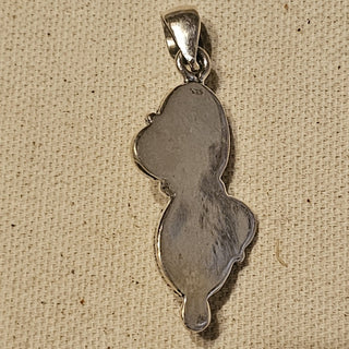 Sterling 2 stone purple mohave pendant