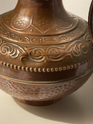 8.5" Vtg Hammered Copper Vessel, As Is--SP MTS