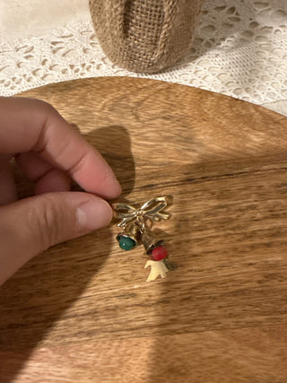 Small Embossed Christmas Tree Dangle w/ Red & Green|137534