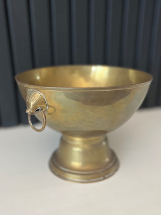 Vintage brass pedestal bowl RSV|88639