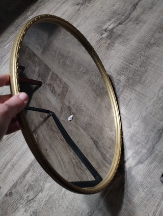 Gold Trim Round Mirror|61745