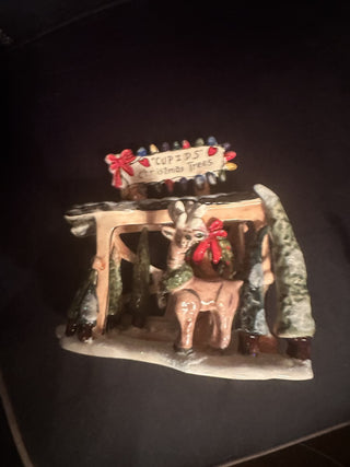 Blue Sky Cupids Christmas Trees Tea Light Candle holder 2009 #62 VV MTS|126180