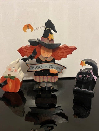 #1490 Witch-Ghost-Cat 3-set