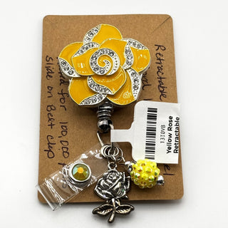 Yellow Rose Retractable Badge Holder|74780