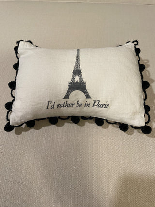 I’d rather be in Paris pillow RSV