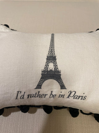 I’d rather be in Paris pillow RSV