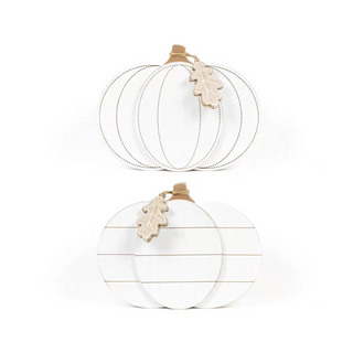 12X9 CHUNKY WOOD PUMPKIN|106591