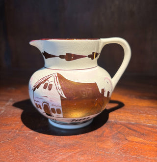 1920's old castle porcelain creamer/pitcher copper NM MTS