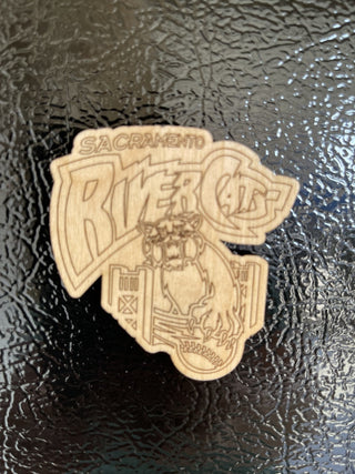 Sacramento River Cats Wood Engraved Magnet|71716