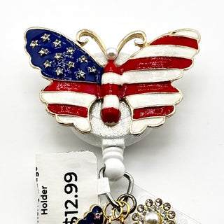Patriotic Butterfly Badge Holder|73703