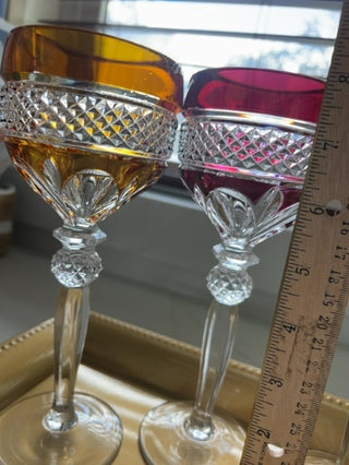 vintage Riekes-Crisa Williamsburg set of 4 wine glasse