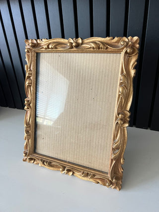 Vintage gold wood ornate frame RSV|105661