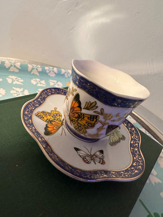 Vintage Teacup Baum Bros Blue-Gold MTS|115371