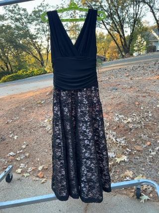 S.L. Fashions black sleeveless evening dress Size 10