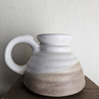 Studio Pottery - Beige/Tan/Cream Stoneware Mug/Vase (BRI) - MTS|116897