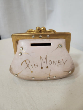 Vintage Ceramic "Pin Money" Bank RCD